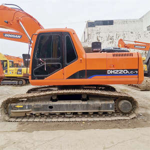 Excavatrice sur chenilles Doosan Dh220lc-7 de 22 tonnes, machine d'occasion, Corée, excellent état de fonctionnement, pompe principale, moteur, engrenage, boîte de vitesses - Product Image 3