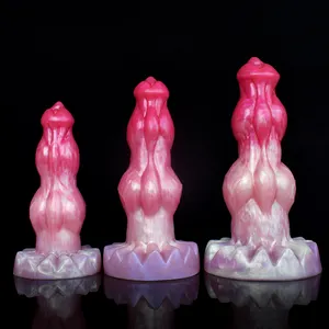NNSX Anal Beads Silicone Knot Dog Dildo Fantasy Animal Penis With Sucker Sex Toys For Women Men Size S M L Erotic Products
