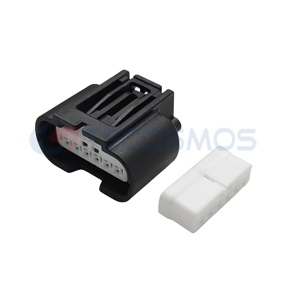 6-Pin Female Waterproof Accelerator Pedal Plug Reversing Radar Probe Harness ABS/Nylon Copper for Cars Model 7287-1380-30