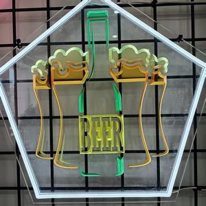 Western Cowboy Style LED <strong>Neon</strong> <strong>Beer</strong> <strong>Sign</strong> IP65 Acrylic Body for Family Bar Club Tavern Wall Decorations Warehouse Applications - Product Image 1