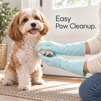 Gant de toilettage pour animaux de compagnie en silicone personnalisé avec poils sur la paume, design à cinq doigts pour le bain des chiens, l'élimination des poils lâches et le nettoyage des pattes