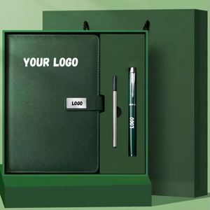 Customized logo Elegant Business Notebook Gift Set PU Leather Notebook With Magnetic Clasp Ribbon <b>Bookmark</b> & Luxury Box - Product Image 1