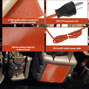 Calentador de bloque de motor de coche autoadhesivo de 120V 150W, almohadilla calefactora de cárter de aceite de silicona Flexible - Product Image 2