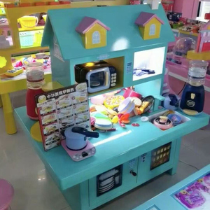 Casa de Juegos de Madera y Plástico para Niños, Juego de Imitación de Cocina, Equipo de Juego Infantil, Juegos para Niños, Instalaciones para Parques de Diversiones Interiores - Product Image 1