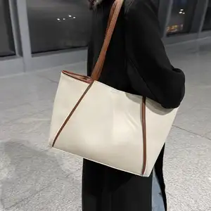 حقيبة حمل نسائية جديدة قادمة بسعة كبيرة للنساء من جلد البولي يوريثيرمن جلد خالص تصميم فاخر حقائب حمل نسائية