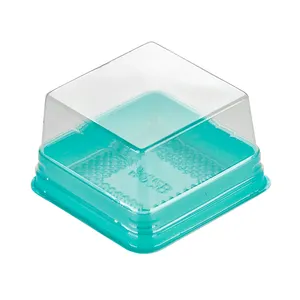 透明なプラスチック製の正方形のカップケーキコンテナドームホルダームーンケーキブリスター包装マフィンデザートミニケーキ包装ボックス