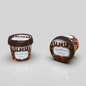 Tùy chỉnh PP IML Hộp Kem Hộp Sữa chua bao bì hộp với nắp nhựa IML container với dán nhãn in ấn - Product Image 1