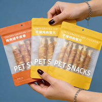 Sacs auto-scellants de qualité alimentaire avec fermeture éclair pour friandises lyophilisées pour animaux de compagnie, pochettes souples mates pour l'emballage d'aliments pour chiens et chats