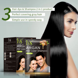 <span class=keywords><strong>Couleur</strong></span> de cheveux professionnelle, Oem Odm, étiquette privée, personnalisé, votre marque, huile d'argan, teinture de cheveux noire, shampoing, Sachet - Product Image 6