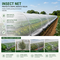 100% Virgin HDPE Anti-insectennet UV-bestendig ademend fijnmazig kasnet voor gewas-, groente- en fruitbescherming