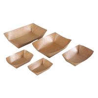 Boîte d'emballage alimentaire jetable en papier kraft, conteneur en papier pour collations, salades, frites, barquettes à emporter, boîte à lunch pour la restauration rapide