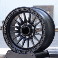 Rines Todoterreno Forjados de Aluminio Personalizados de 18, 20 y 21 Pulgadas, 6x139.7, Acabado Negro Mate, Resistentes, para Wagoneer Amarok T8