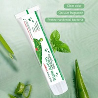 Dentifrice Herbal Sans Fluorure à l'Aloe Vera et aux Extraits de Plantes Cristallines – Tailles et Logo Personnalisables – Anti-Caries, Haleine Fraîche, Nettoyage en Profondeur