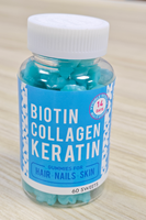 Biotine Collageen Keratine Gummies voor Haar, Huid en Nagels 3-in-1 Dagelijkse Beauty Routine 60 stuks voor Vrouwen Groothandel