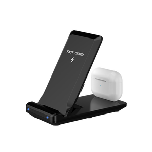 Cargador rápido magnético inteligente inalámbrico universal 2 en <span class=keywords><strong>1</strong></span> estándar Qi de 15 <span class=keywords><strong>W</strong></span> para teléfono móvil para <span class=keywords><strong>Airpods</strong></span> - Product Image 4