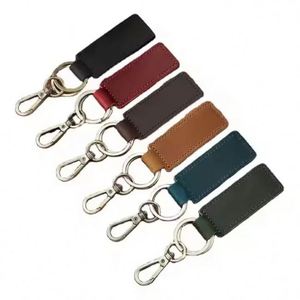 Custom Logo Promotional Gifts Colorful Crazy Horse Car Metal Holder <b>Leather</b> <b>Key</b> <b>Chains</b> - Product Image 1