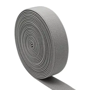 2'' Gray Knitted Elastic Band for Sewing Polyester Elastic Band
