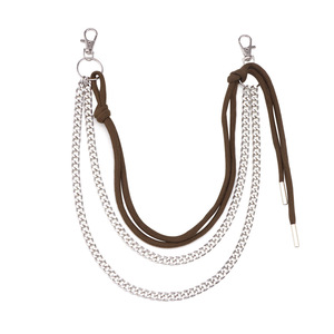 Trendy Multi Layer Metal Waist <b>Chain</b> With Brown Rope Ties For Denim Hip Hop Fashion Accessories Adult Wear - Product Image 5