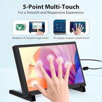 Nouvel écran tactile de 10,1 pouces, écran LCD IPS HD 1280x800 avec support, écran tactile capacitif portable noir pour les entreprises