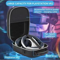 Étui de rangement de luxe en EVA imperméable et durable de grande capacité avec fermeture éclair pour accessoires PS5 VR 2