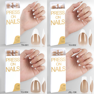 <span class=keywords><strong>Uñas</strong></span> Postizas al por Mayor, Color Marrón Nude, <span class=keywords><strong>Uñas</strong></span> Artificiales, <span class=keywords><strong>Uñas</strong></span> Francesas, Forma Almendrada, Reutilizables, Acrílicas - Product Image 3