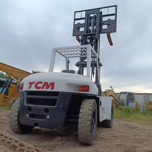 Chariot élévateur TCM 10 tonnes d'occasion avec 3m 4.5m d'étages et composant principal de moteur diesel d'occasion à changement de vitesse latéral en stock - Product Image 5