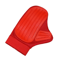 Peigne de luxe en Silicone à cinq doigts douche toilettage pour animaux de compagnie Double face chien épilateur gant de Massage brosse de bain pour chien et chat