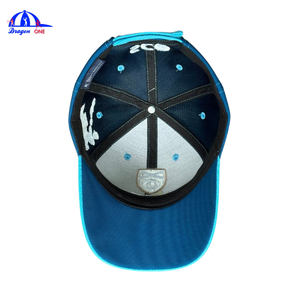 Casquette de baseball personnalisée avec broderie de cricket, logo <span class=keywords><strong>3D</strong></span>, chapeau de sport avec passepoil contrastant, visière incurvée réglable à double couche - Product Image 4
