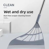 Balai à poussière en silicone pour la maison, fournitures de nettoyage scolaire, design innovant, poignée en plastique, pelle à poussière en PP, nettoyage facile du verre