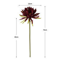 Anggrek Epiphyllum Palsu Realistis Batang Tunggal, Bunga Simulasi Mirip Asli untuk Meja Ruang Tamu, Bunga Artifisial