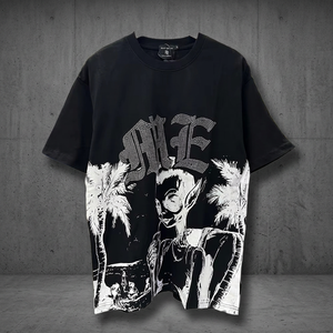ผู้ผลิตเสื้อยืดฮิปฮอปทรงปกติ ผ้าหนา เป็นมิตรกับสิ่งแวดล้อม ระบายอากาศได้ดี พิมพ์ลายตัวอักษร โลโก้หรูหรา ผ้าฝ้าย 100% ขายส่ง - Product Image 3
