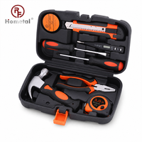 Juego de Herramientas Portátiles para Mantenimiento, 9 Piezas, Estuche de Herramientas Manuales OEM, 1 Año de Garantía, Acero al Carbono de Alta Calidad para Reparaciones en el Hogar y en Sitio