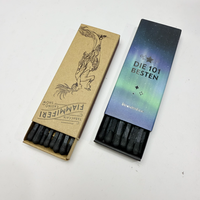 Allumettes personnalisées imprimées, pointe noire, longues, en bois, sûres, avec logo d'entreprise, cadeau promotionnel, cadeau client d'entreprise, vente en gros en vrac