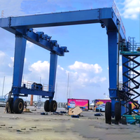 YAOU Mobile Bateau Palan Portique Grue Marine Voyage Ascenseur pour Bateau 100 Tonnes