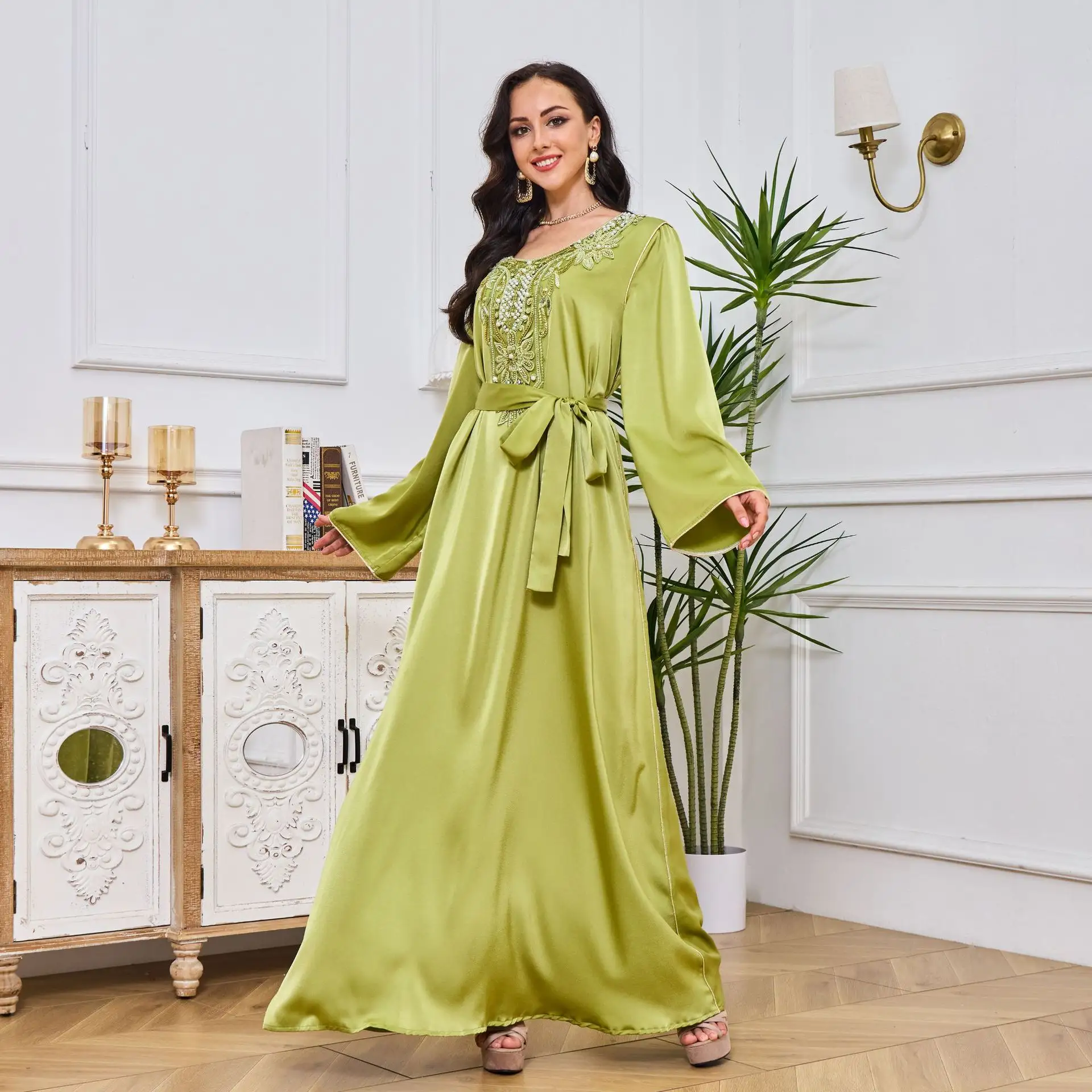 Dubai Arab Middle East Islamic Clothing Women Muslim Evening Dress High Quality Abaya Muslim Long Dress