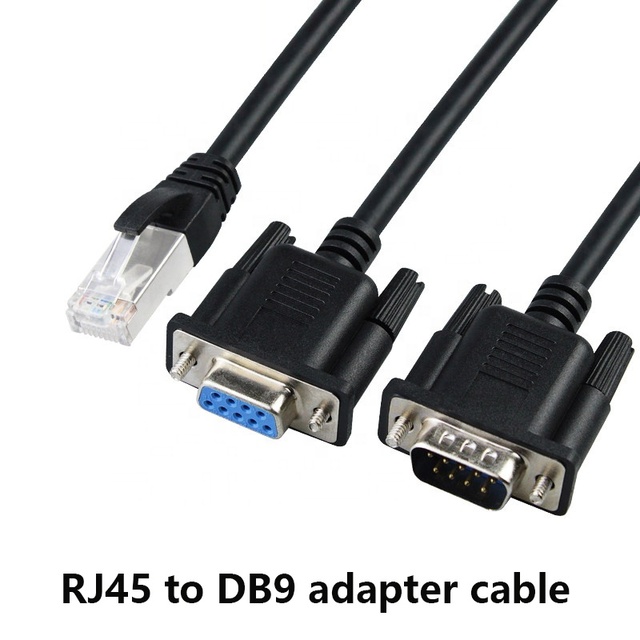 Factory Sale RJ45 to DB9 Connector Cable RS232 DB9 Serial Port Signal Cable RJ45 to 9Pin Connector Cable
