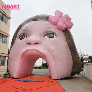 Statue de tête gonflable en forme de tunnel personnalisé, 1 pièce, décoration pour anniversaire d'enfants