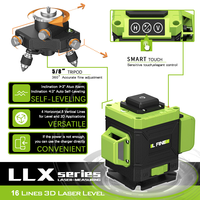Machine de niveau laser rotative à 360 ° à faisceau vert RC 16 lignes 4D de haute précision avec trépied pour compteur de nivellement à bulle