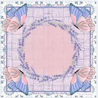 Tapis de Mahjong Américain en Caoutchouc Rose-Violet Motif Papillon Écologique Pliable Durable Antidérapant pour 4 Joueurs Jeux de Cartes