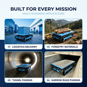 <strong>Track</strong> Chassis Factory Supply Support Custom Design Electric Rubber <strong>Tracks</strong> Adapt to Complex Terrain for Engineering Agriculture - Product Image 3