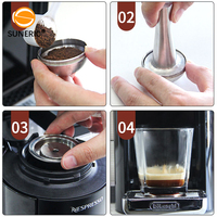 Capsules de café en métal Vertu Delonghi, ensembles de dosettes, capsules de café réutilisables en acier inoxydable avec cuillère et brosse