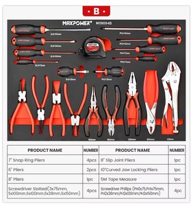 MAXPOWER 368pcs Atelier Garage 6 Tiroirs Automotive Roller Cabinet Car Maintenance Tools - Product Image 4