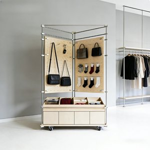 Floor <b>Standing</b> Vertical Display Rack Marine Panels Solid Wood Mobile Display Racks for Memorabilia Exhibition Halls - Product Image 2
