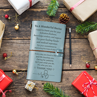 Diario de Agradecimiento al Médico con Grabado Personalizado, Cuaderno con Cubierta de Cuero, Libro de Recuerdos, Regalo de Agradecimiento para Profesionales Médicos