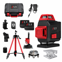 Niveau laser professionnel à faisceau vert 16 lignes, auto-nivelant 360° toutes directions pour travaux de décoration et installation murale