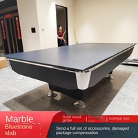 Table de billard 2-en-1 en marbre Table de tennis Standard Commercial Huit pour adultes American Black for Conference Snooker Billard Tables
