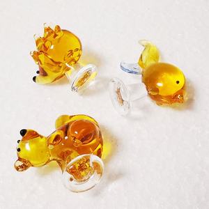 Statuette di Pesci in Vetro di <span class=keywords><strong>Murano</strong></span> Soffiato a Mano, Oro Trasparente, Alta Qualità Borosilicato, Ecologiche, Riccio e Scoiattolo - Product Image 6