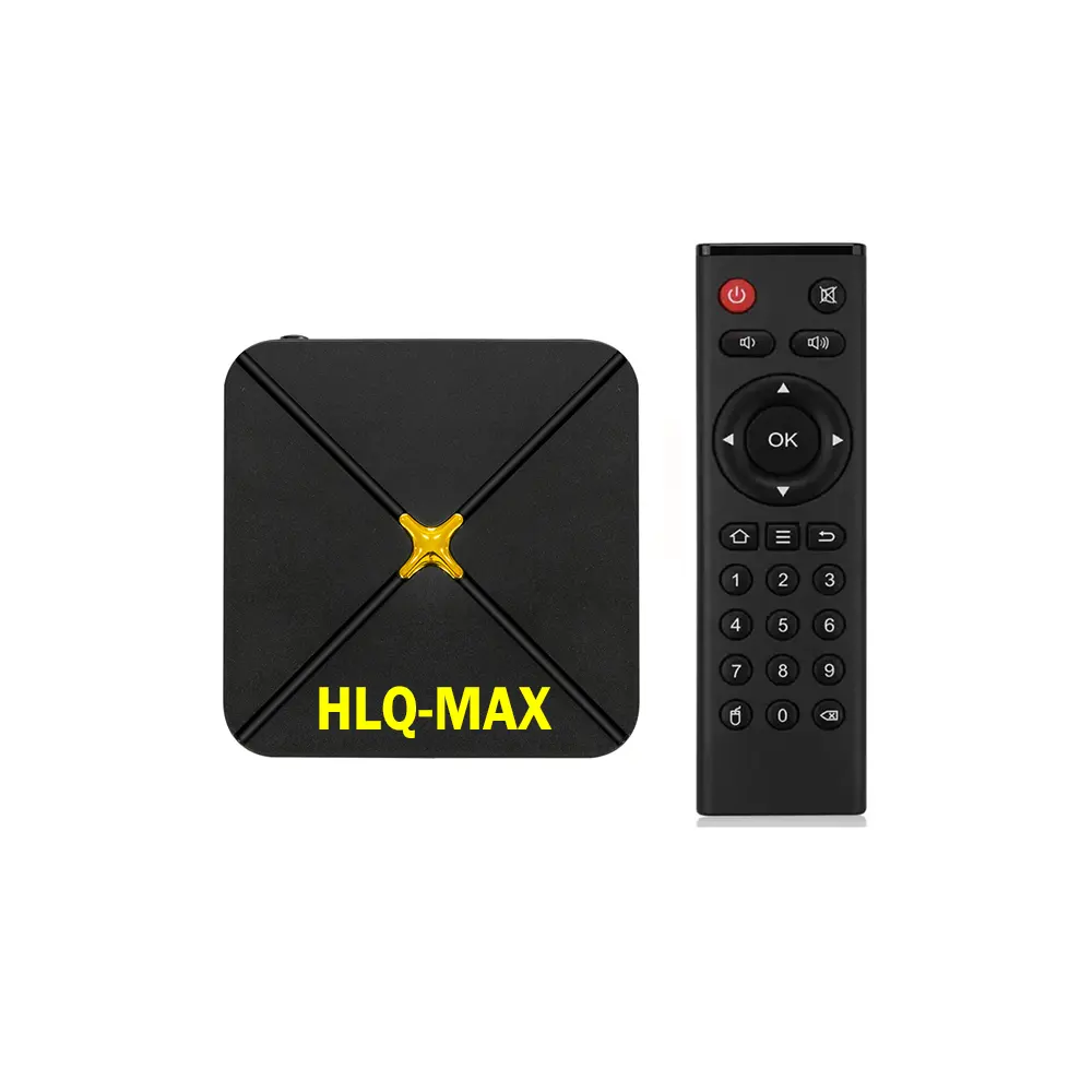 사용자 정의 로고 HLQ-MAX TV 박스 내장 빅 월드 플레이어 A-TV 안드로이드 13 암로직 쿼드 코어 2GB 램 셋톱 박스 듀얼 와이파이