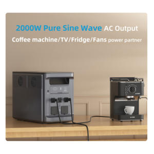 Générateur solaire portable 2000W avec batterie LiFePO4 pour ordinateurs portables, drones et appareils photo, idéal pour le camping et les situations d'urgence - Product Image 3