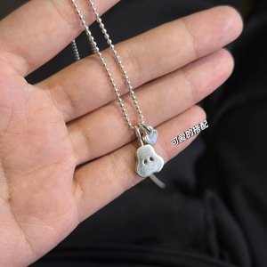 S925 Pure <b>Silver</b> Snowflake Dense <b>Fan</b> Pendant Necklace Luxury Exquisite with Light Mother of Pearl Niche Design Fine Charms - Product Image 2